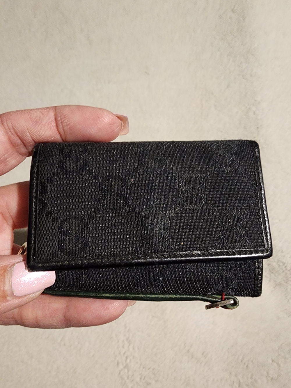 Gucci GG Monogram Key Holder Ring Case Wallet
